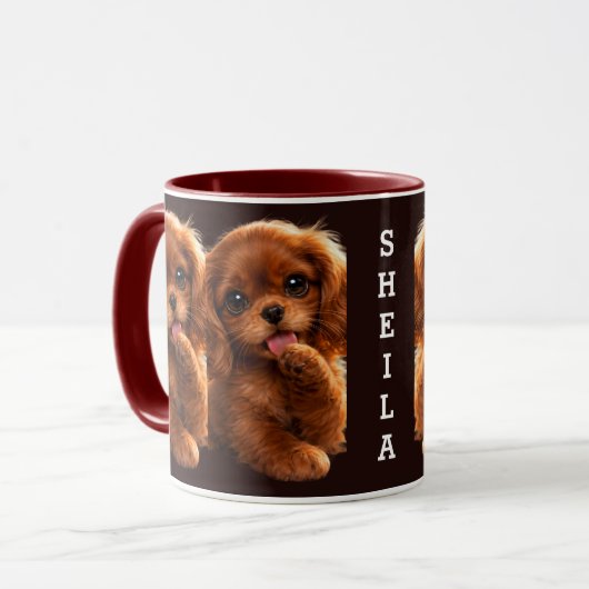 Mug Adorable Ruby Cavalier Spaniel (Devant gauche)