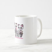 Mug Adorable Skeleton Famille de chats avec Bubble gum (Devant droit)