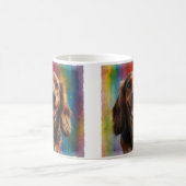 Mug Adorable souriant Dachshund Portrait Artistique (Centre)