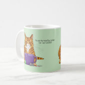 Mug Adorable Tabby Orange Vert Fête des Pères Violet (Devant gauche)