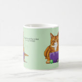 Mug Adorable Tabby Orange Vert Fête des Pères Violet (Centre)