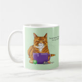 Mug Adorable Tabby Orange Vert Fête des Pères Violet (Gauche)