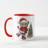 Mug Adorable taza con osito y árbol de Navidad  (Gauche)