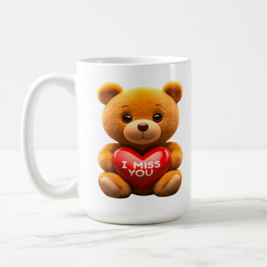 Mug Adorable Teddy bear I miss you (Gauche)