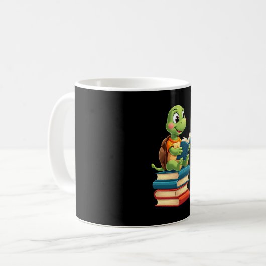 Mug Adorable Turtle Reading Books (4) (Devant gauche)