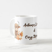 Mug Adorable Vache des Highlands de l'automne (Devant gauche)