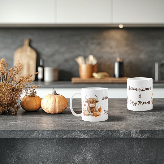 Mug Adorable Vache des Highlands de l'automne