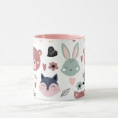 Mug Adorable Woodland Creatures With Hearts (Centre)