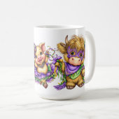MUG ADORABLES ANIMAUX COLORÉS DE MARDI GRAS (Devant droit)