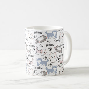 Mug Adorables chatons dodus et cœurs Meow