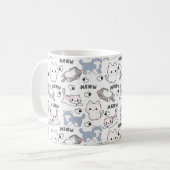 Mug Adorables chatons dodus et cœurs Meow (Devant gauche)