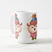 Mug Adorables Chouette d'hiver (Devant gauche)