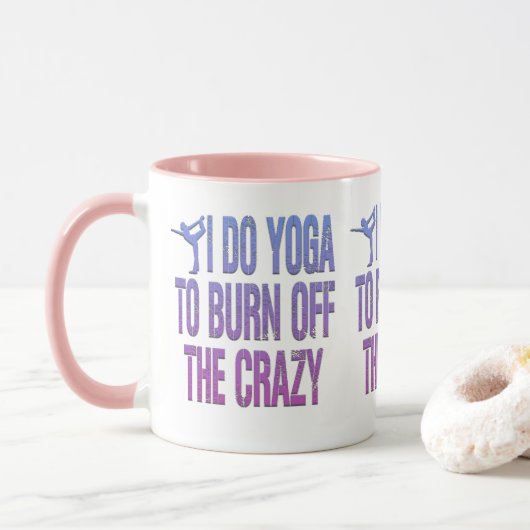 Mug Adorables Drôle I Do Yoga  (Avec donut)