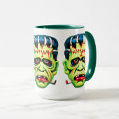 Mug Adorables Masque Monstre Vert (Devant droit)