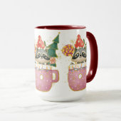 Mug Adorables Noël Lovable Raccoon (Devant droit)