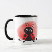 Mug adorant la coccinelle accro ajouter du texte (Gauche)
