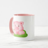 Mug adorateur de porc mignon ajouter du texte (Devant gauche)