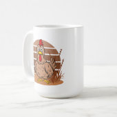 Mug adorateur de poulet mignon ajouter du monogramme (Devant gauche)