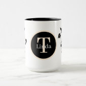 Mug adorateur de vache mignonne ajouter monogramme (Centre)
