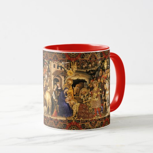 Mug ADORATION DE MAGI Gentile Da Fabriano, Noël (Devant droit)