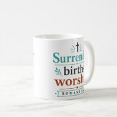 Mug Adoration de Naissance de Surrender Encouragement (Devant droit)