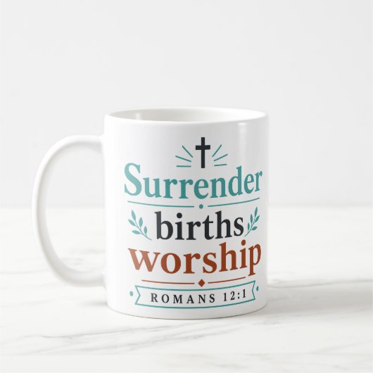 Mug Adoration de Naissance de Surrender Encouragement (Gauche)