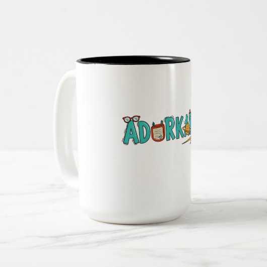 Mug "Adorkable" - La coupe parfaite pour les Nerds (Devant gauche)