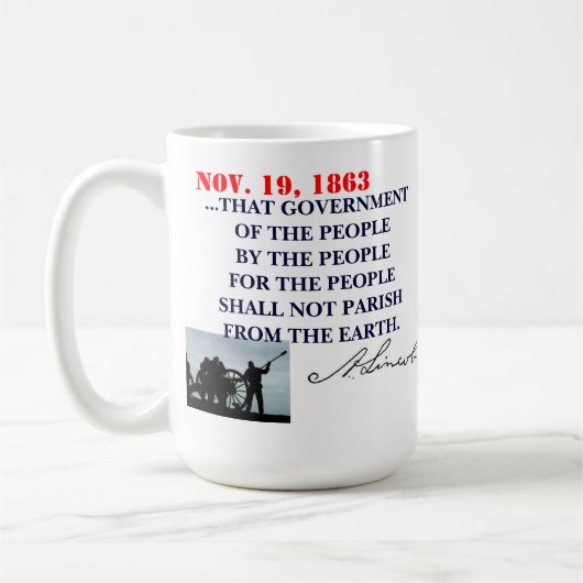 MUG ADRESSE DE GETTYSBURG (Gauche)