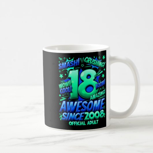 Mug Adult 18 Year Old For Boys 18th Birthday Boy  (Droite)