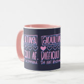 Mug Adulte Adulte Difficile AF Ne Recommanderait Pas (Devant gauche)
