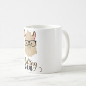 Mug Adulte drôle est dur Hipster Llama (Devant droit)