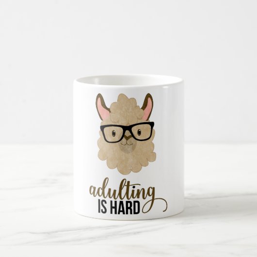Mug Adulte drôle est dur Hipster Llama (Centre)