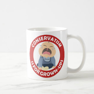 Mug adulte pleurant de conservateur de bébé de libéral