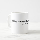 Mug "Adulte : Propulsé par la caféine et les mauvaises (Devant gauche)