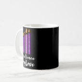 Mug Advent Evergreen Wreath Candles Hope Peace Joy Lov (Devant gauche)