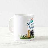 Mug Adventure Await Aquarelle Safari Jungle Animaux (Devant gauche)