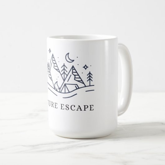 Mug "Adventure Awaits Camping Graphic (Devant droit)