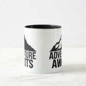 Mug Adventure Awaits Mountain Hiking Design (Centre)