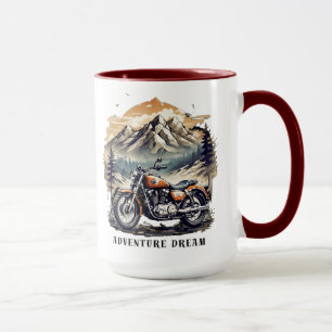 Mug Adventure Dream : Vintage Legend Bike Road trip