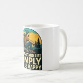 Mug Adventure Hiking Retro Illustration (Devant droit)