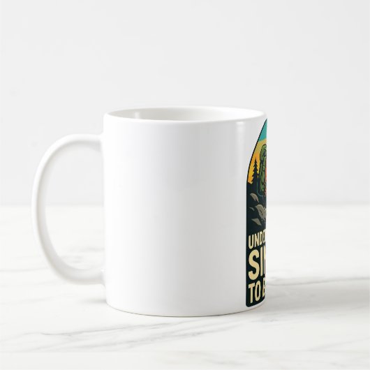 Mug Adventure Hiking Retro Illustration (Gauche)