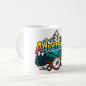 Mug Adventure Mountain – Outdoor Hiking Nature Design (Devant gauche)