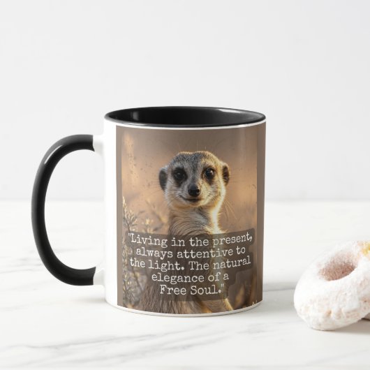 Mug Adventurous Meerkat Living (Avec donut)