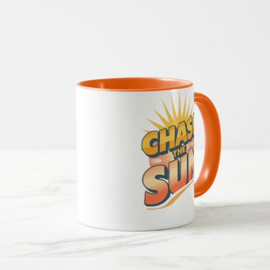 Mug Adventurous Travel and Sunshine Slogan (Devant droit)