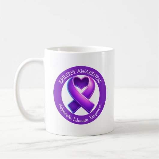Mug Advocate. Educate. Empower.| Epilepsy Awareness (Gauche)