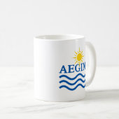 Mug AEGINA Grèce, Sun Waves (Devant droit)