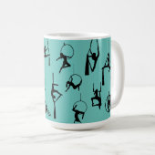 Mug Aérialist Silks Lyra silhouettes aqua (Devant droit)