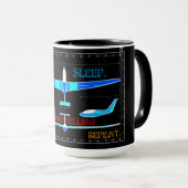Mug Aéromodelage conception d'avion (Devant droit)