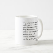 Mug Aeschylus cite - Celui qui apprend doit souffrir. (Devant droit)