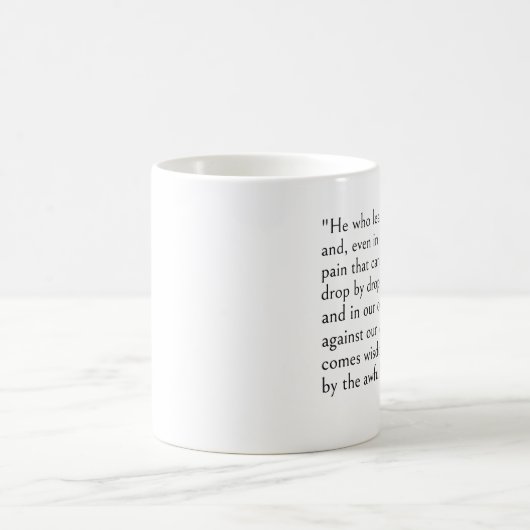 Mug Aeschylus cite - Celui qui apprend doit souffrir. (Centre)